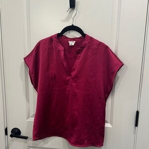 Nicole Miller Deep Red Women's Blouse